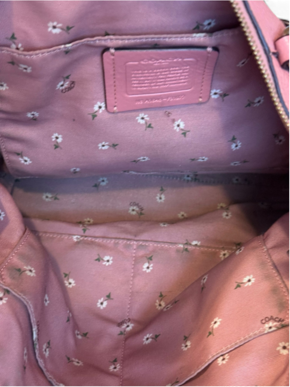 Coach F31077 Pink Pebbled Leather Crossbody Satchel Tote Purse Shoulder Bag 2018 - Picture 3 of 11